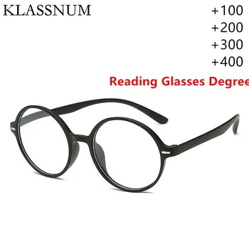 Очки Для чтения В Круглой Оправе Для Мужчин И Женщин, Сверхлегкие Очки Для Дальнозоркости, Дальнозоркие Очки, Очки Для Дальнозоркости, Унисекс +1.0 +2.0 +3.0 +4.0