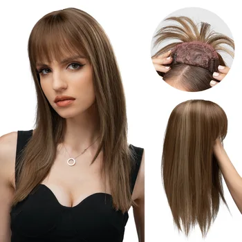 Парик для замены женской головы, блок для волос, 3D челка, сменная часть для волос, натуральное покрытие, белый невидимый сменный парик для волос