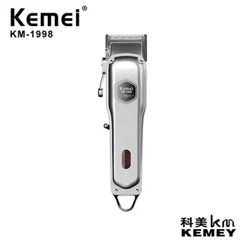 Перезаряжаемая Электрическая Машинка для стрижки волос Kemei KM-1998 Быстрая Зарядка, длительное время работы, Металлический корпус, Салонпрофессиональный Триммер