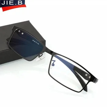 Переходные фотохромные очки для чтения из титанового сплава, солнцезащитные очки для чтения для женщин и мужчин, меняющие деловой стиль мужчин