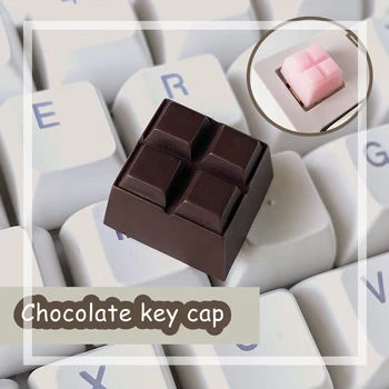 Персонализированная Механическая клавиатура Keycap из шоколадной смолы Ручной работы, Креативный подарок, Розовая Индивидуальная настройка, Симпатичная