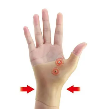 Перчатки для магнитотерапии, поддерживающие запястье и большой палец, Силиконовый Гель, Корректор давления при артрите, Массажные перчатки для снятия боли