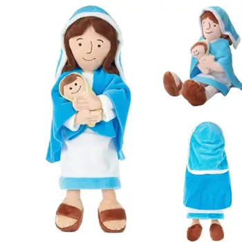 Плюшевая Кукла Иисуса 12,8 Дюйма, Благословляющая Деву Марию, Мягкая Плюшевая Подушка Младенца Иисуса, Подарок Для Детей, Христианское Религиозное Украшение
