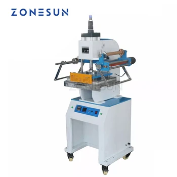 Пневматическая машина для тиснения кожаных логотипов ZONESUN ZY-819M, машина для биговки логотипов, машина для тиснения именных карточек