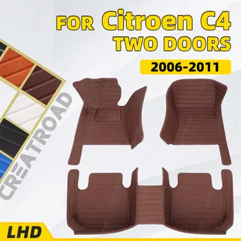 Пользовательские Автомобильные коврики для Citroen C4 (две двери) 2006 2007 2008 2009 2010 2011 Автомобильные накладки для ног Автомобильные аксессуары для интерьера