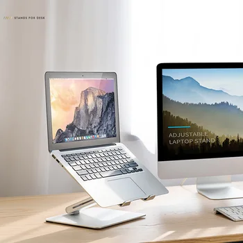 Портативная Алюминиевая Подставка для ноутбука, Регулируемый Охлаждающий держатель для ноутбука, Улучшающая эргономику рабочего стола для MacBook Air Pro