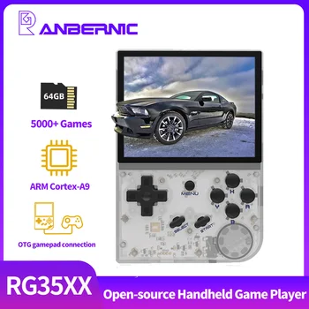 Портативная игровая консоль ANBERNIC RG35XX в стиле Ретро Linux System 3,5-дюймовый IPS Классический Видеоплеер с предустановленным 64 ГБ 5000+ Игр