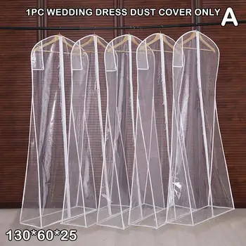 Прозрачное Свадебное платье из ПВХ, Пылезащитный Подвесной Протектор, Большой мешок для пыли, Для Новобрачных, для платьев, для хранения Чехлов для одежды S2D9