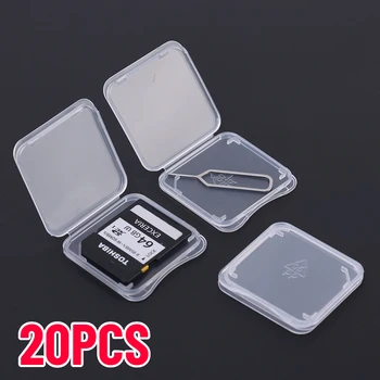 Прозрачный Пластиковый Футляр для карт памяти, Коробка для хранения Micro SD TF-карты, Защитный держатель для PIN-кода SIM-карты, Прозрачный Защитный держатель