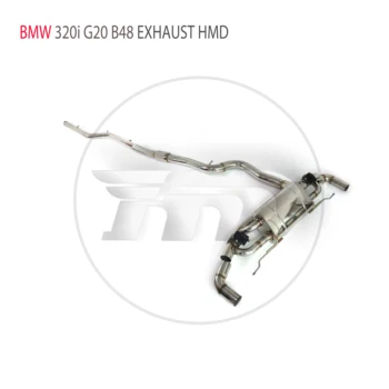 Производительность выхлопной системы HMD из нержавеющей стали Catback Подходит для модификации BMW 320i G20 B48 Электронный клапан глушителя