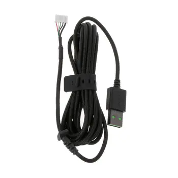 Прочная нейлоновая плетеная леска, USB-кабель для мыши, сменный провод для Razer DeathAdder Elite, проводная игровая мышь, прямая поставка