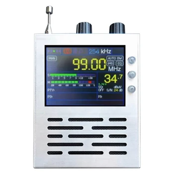 Радиоприемник TEF6686 RDS FM/MW / коротковолновый HF / LW + 3,2-дюймовый ЖК-дисплей + Аккумулятор 3000 мАч + Металлический корпус + Динамик + Антенна