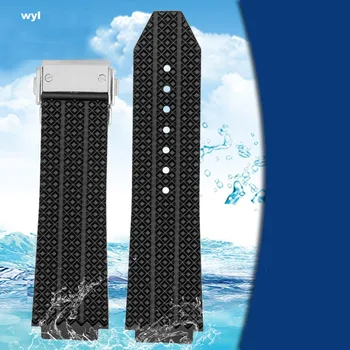 Резиновые мужские водонепроницаемые часы с водонепроницаемым силиконовым выступом для HUBLOT Hengbao/yubo Big Bang 19 * 25 мм