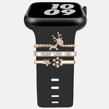 Рождественский Ремешок для Apple Watch Band Ultra 49 мм 45 мм 44 мм 42 мм Силиконовая Спортивная Петля iWatch Series 8 7 6 SE 5 4 3 2 38 мм 40 мм 41 мм