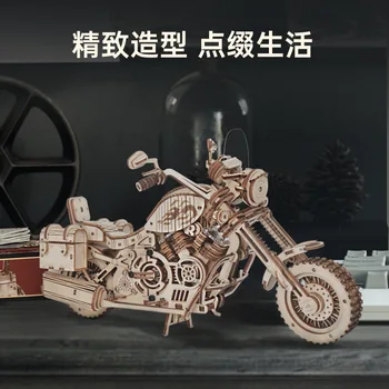 Ручная трехмерная сборка своими руками, модель игрушек, мотоцикл, головоломка, пружинное креативное украшение, подарки, 3D Забавные милые