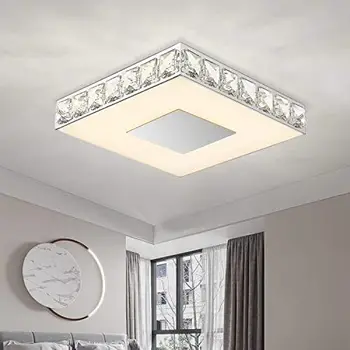 Светодиодный потолочный светильник скрытого монтажа, потолочный светильник с регулируемой яркостью, Современные светодиодные потолочные светильники для кухни, квадратный мини-кристалл