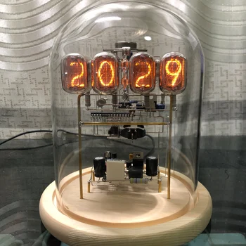 Светящиеся ламповые часы IN12, ретро настольные креативные часы, украшения ручной работы, обучающее шоу с дистанционным управлением