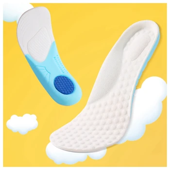 Силиконовые Удобные Стельки Подушка для бега Детская обувь Подошва Для Ног Детская Спортивная Ортопедическая обувь с эффектом памяти