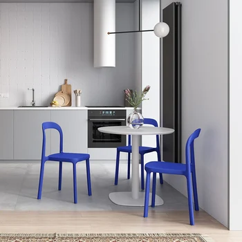 Скандинавский Пластиковый Обеденный стул Особенность Дизайна Кухни Современный Обеденный стул на открытом воздухе Туалетный столик для гостиной Cadeira Мебель для дома