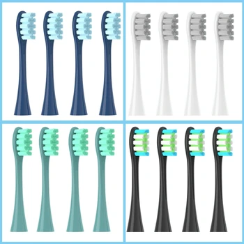 Сменные насадки для Электрической Зубной щетки Oclean Flow/X/X PRO/F1/One/Air 2 Sonic DuPont Сине-Зеленые Насадки с мягкой щетиной