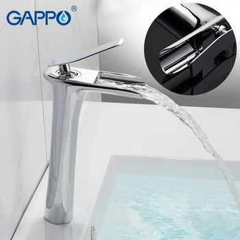 Смесители для раковины GAPPO, Хромированный кран для ванной комнаты, смеситель для горячей и холодной воды, кран для водопада, Латунный Кран для раковины