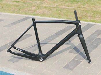 Совершенно новый полностью углеродистый UD матовый гравийный велосипед с осевой гравийной рамой и вилкой
