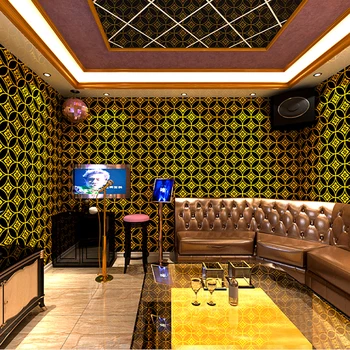 Современные водонепроницаемые 3D обои для комнаты KTV; Рулон отражающих обоев из золотой фольги для бара, магазина, бальных стен; Фоновая роспись