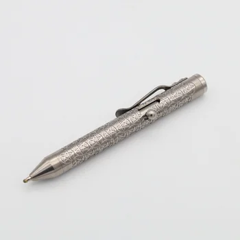 Тактические ручки с выдвижным болтом из сплава T-itanium, портативные ручки для подписи EDC, Гелевая ручка