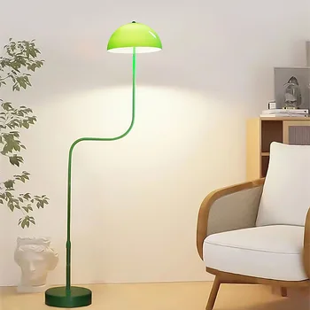 Торшер с изумрудно-зелеными ростками фасоли, Современный светильник творческой атмосферы для кабинета, декора дивана в гостиной, Вертикальный угловой светильник