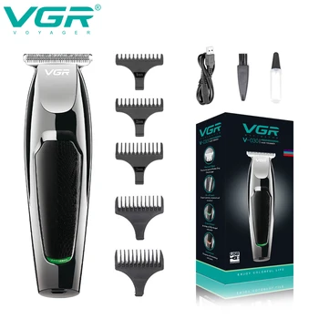 Триммер для волос VGR Профессиональные Машинки для стрижки Волос Перезаряжаемая Беспроводная Машинка для стрижки волос Портативный Триммер для мужчин V-030
