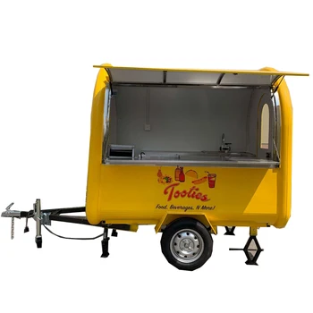 уличная передвижная тележка быстрого питания для продажи мороженого 220 м для кофейного прицепа