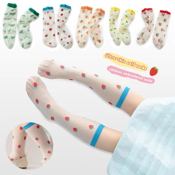 Ультратонкие Летние Детские носки из сетчатой пряжи, Детские Носки с милым рисунком для малышей, Носки для маленьких мальчиков и девочек, Модные детские носки