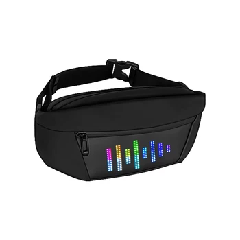 Умный Светодиодный рюкзак Pixel, Унисекс, Нагрудная сумка, Функциональная сумка через плечо со светодиодным дисплеем, модная сумка-мессенджер на плечо, светодиодная поясная сумка