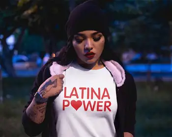 Футболка Skuggnas Latina Power Со Слоганом, Латиноамериканские Рубашки, Феминистская Женская Рубашка Girl Power, Tumblr Одежда, Женские Топы с равными правами