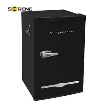 Холодильник FRIGIDAIRE EFR376-ЧЕРНЫЙ, 3,1 кубических фута, Черный Ретро-Барный холодильник с боковой открывалкой для бутылок