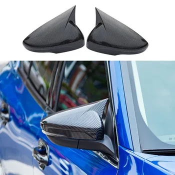 Цветные зеркальные чехлы из АБС-пластика из углеродного волокна, чехол для зеркала заднего вида, подходит для Ford Focus 2019 2020, детали для модификации экстерьера