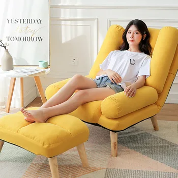 Цилиндрический подлокотник Ленивый диван Спальня в общежитии Диван для пожилых людей Кресло для кормления грудью Кресло Съемное Моющееся Складное В японском стиле