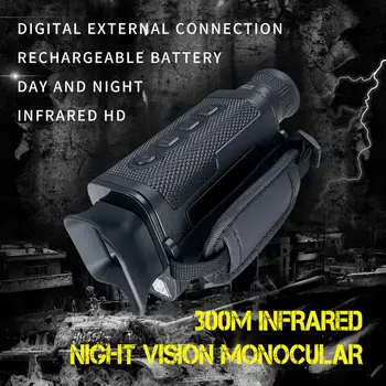 Цифровой Инфракрасный монокуляр ночного видения с зумом, профессиональный прибор ночного видения 1080p 300m для кемпинга
