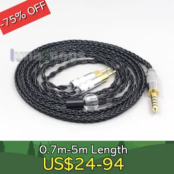 Черный Посеребренный XLR 2,5 мм 4,4 мм 3,5 мм 8-жильный кабель для наушников для наушников Sennheiser HD700 LN006424