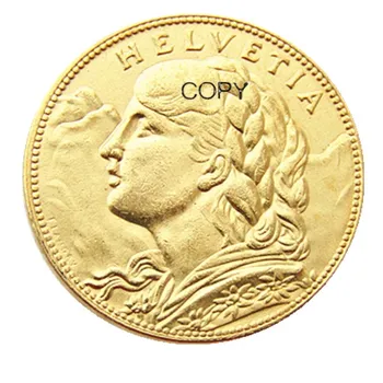 Швейцария 10 франков (1911-1922) 4шт Дата на выбор Позолоченная креативная копировальная монета