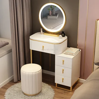 Шиферная Мебель, Туалетный столик для макияжа с зеркалами, Прикроватный шкаф для хранения вещей в спальне для девочек, Встроенный минималистичный туалетный столик для макияжа