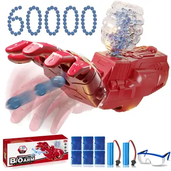 Электрический Гелевый бластер с шариками, игрушки в перчатках, Бластер с шариками для разбрызгивания брызг с более чем 60000 водяными шариками, Командные игры для мероприятий, подарок для вечеринок