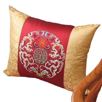 Китайская подушка Из розового дерева, диванные подушки, Чайный стул, поясная подушка, кровать для свадебного торжества, Ретро Офисный чехол для подушки