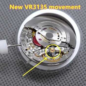 Новые модели китайского 3135 автоматического механического механизма blue balance wheel VR3135 Мужской часовой механизм